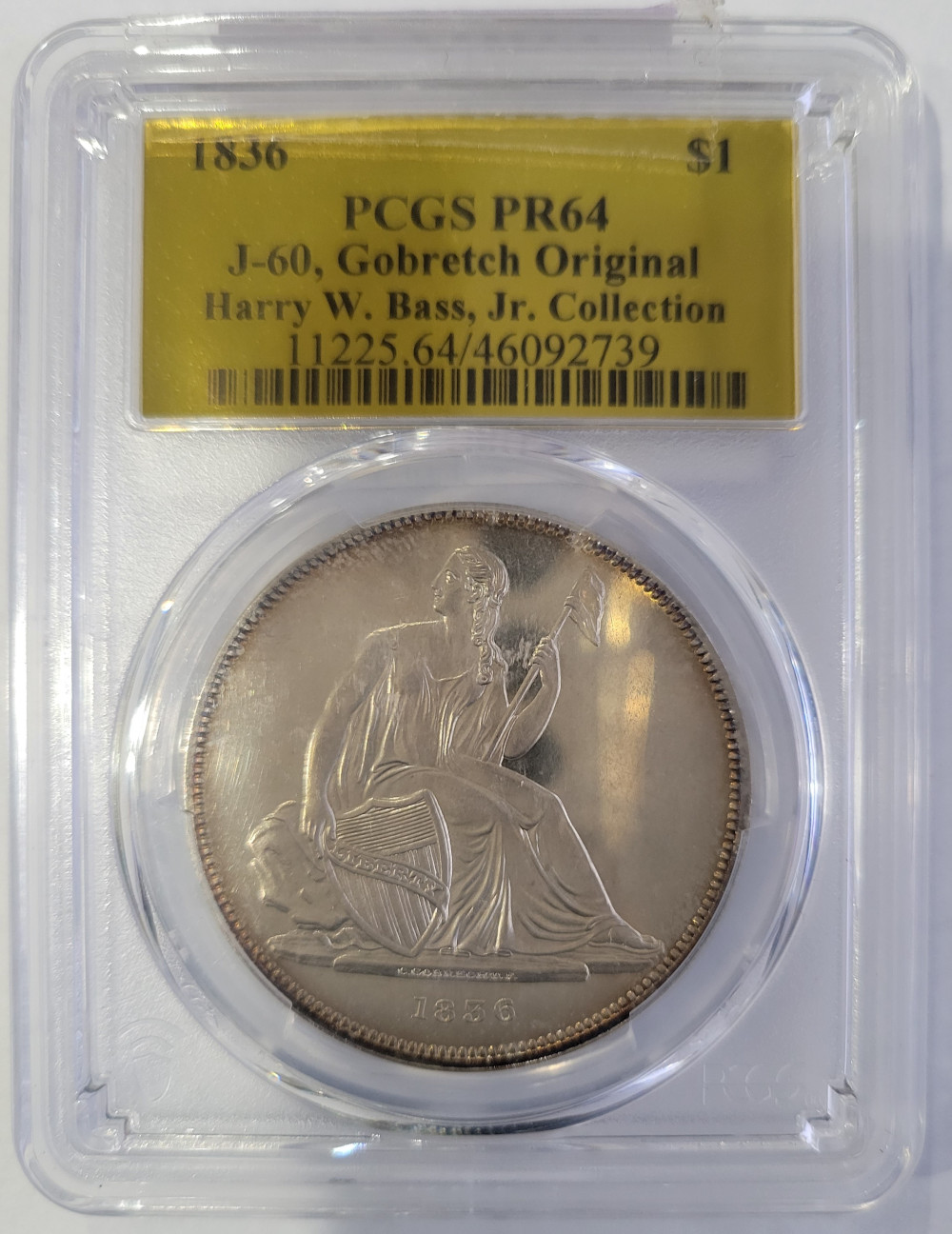 1836-$1-Gobrecht-Dollar-Original-Judd-60-Die-State-B-Die-Alignment-I